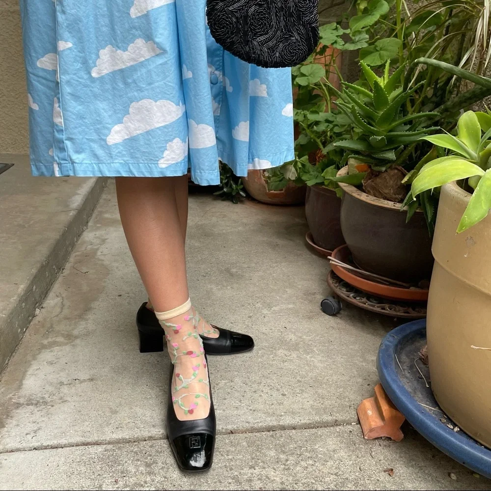 Vintage black Fendi all leather shoes